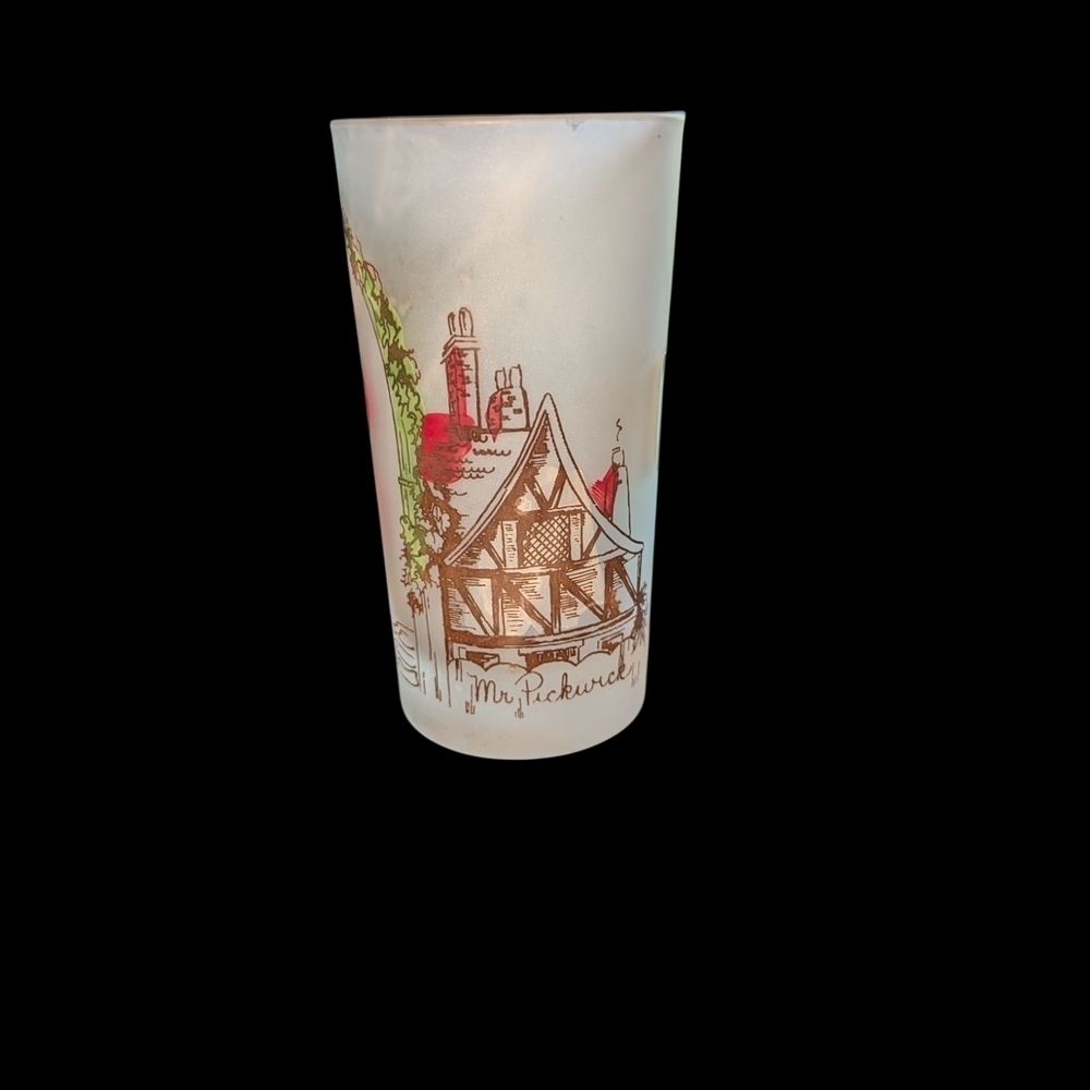 Vintage Glass Cottage Illustration Frosted